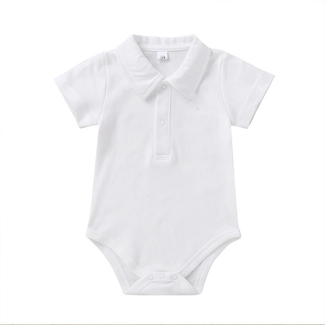 Summer Newborn Clothes Cotton Short Sleeve Pure Color Baby's Jumsuit