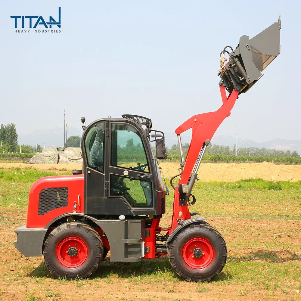 Chinese TITAN TL08 800kg 0.8 Ton Compact Small Mini Wheel Loader with Snow Bucket