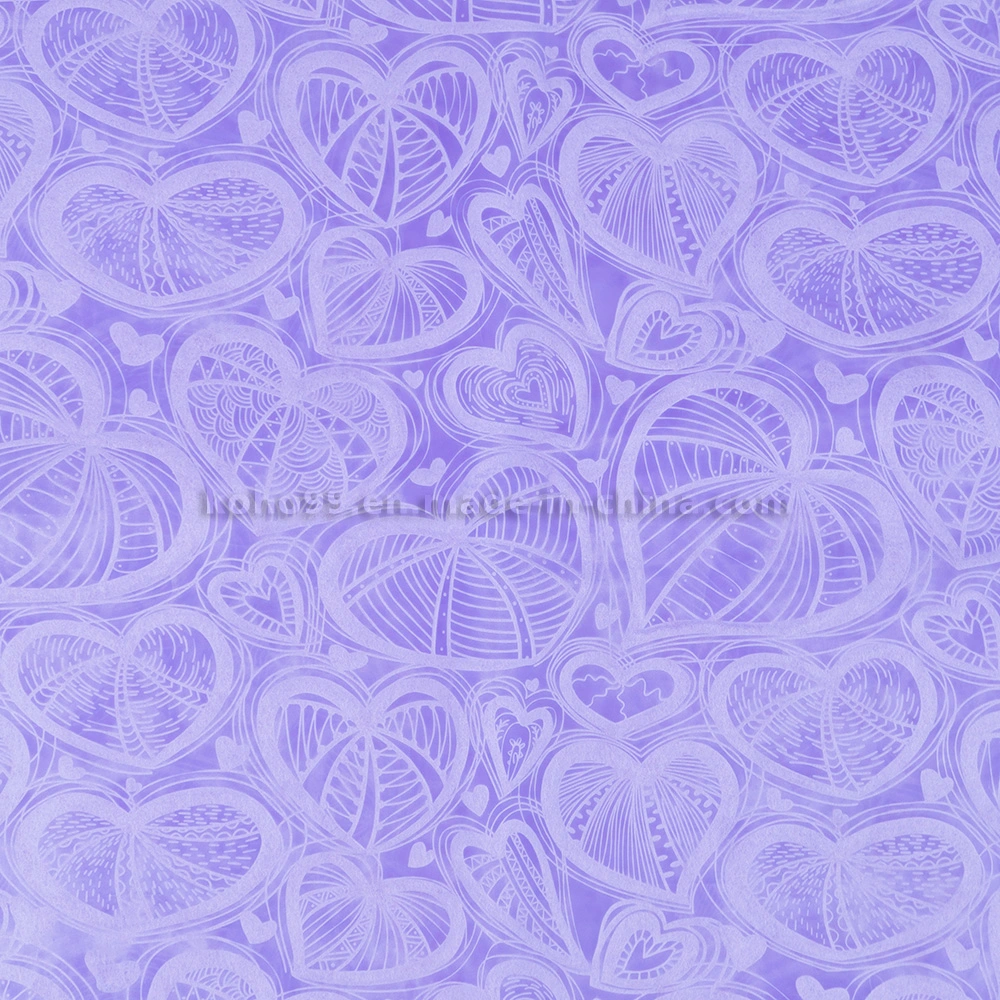 Light Purple Love Embossed Cloth for Tablecloth