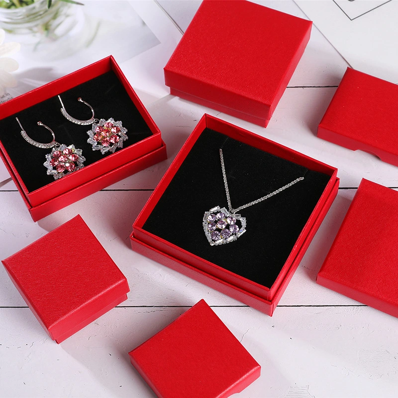 Los más vendidos Celebration Baby Silver Jewelry Box Leni Red Colgante Bracelet Juego de caja anillo Anklet Pendientes Joyería