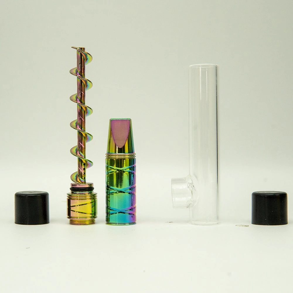 7p V9 100% Copper Sturdy Screw Hand Glass Pipes Accessories for Smoking