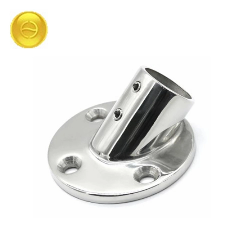 316 Stainless Steel Boat Deck Stanchion Base Handrail Rail Fitting Round Base