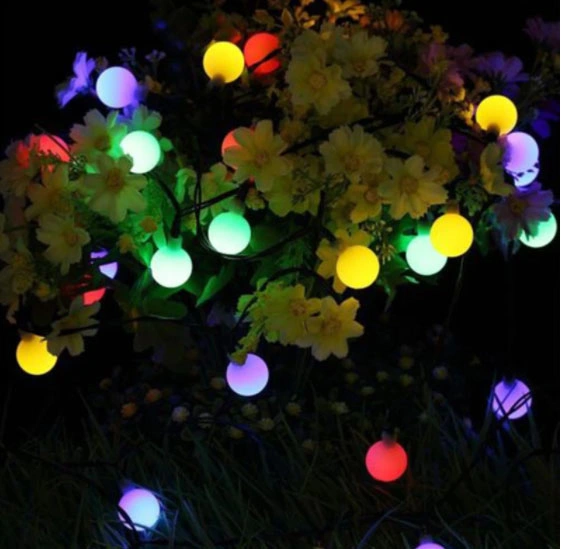 50 LEDs Small White Ball Solar Lamp 10m Power LED String Fairy Lights Solar Garlands Garden Christmas Party Decor for Outdoor