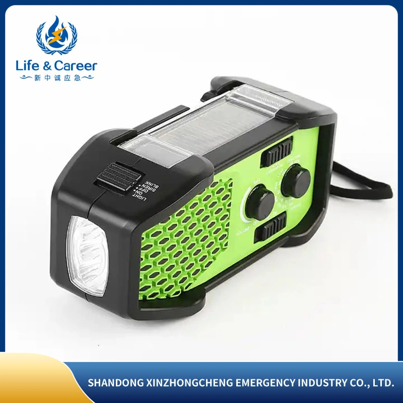 Emergency Weather Solar Crank Am/FM Noaa Radio Digital Radio Portable Radio with Portable 2000mAh Power Bank, Bright Flashlight and Reading Lamp