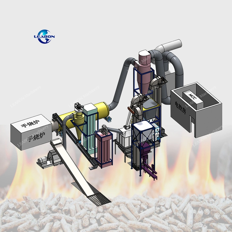 CE 1000-1500kg/H Madera Biomass Pino Roble haya Madera serrada briqueta Granulador Pelletizer línea de producción de la prensa Fabricante Fabricación de la máquina Precio del molino