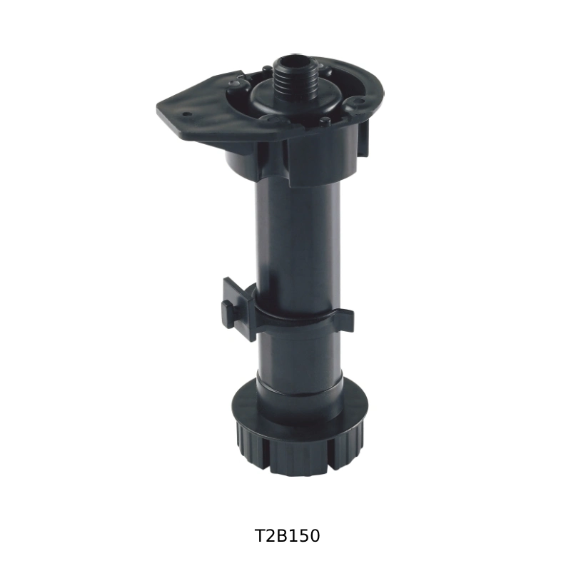 Plastic Black Adjustable Cabinet Legs in ABS for Kitchen 100-130mm