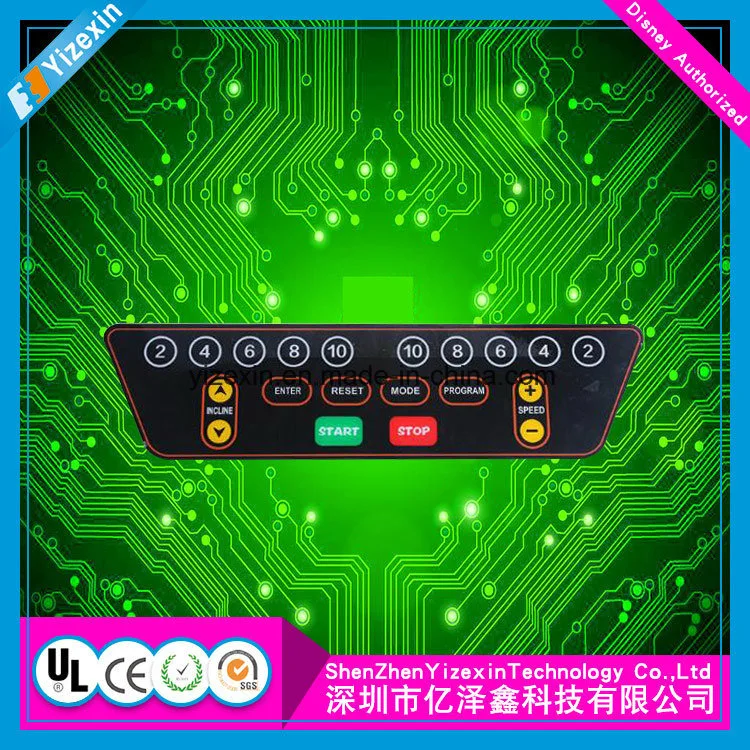 Overlay FPC Tactile Membrane Switch with LED and Metal Dome