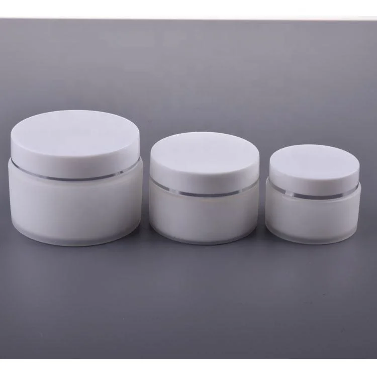 10g 15g 20g 30g 50g Empty White Double Wall Frosted Plastic Packaging Container PP Cosmetic Cream Jar for Sale