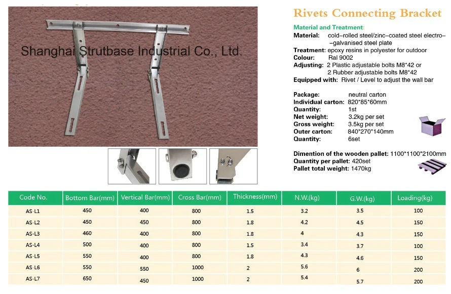 Rebitar o suporte ligado / Suporte de Parede / Suporte de ar condicionado