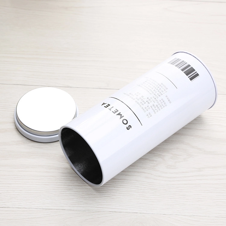 Tall Round Customized Coffee Loose Tea Packaging Air Tight Tea Tin Can