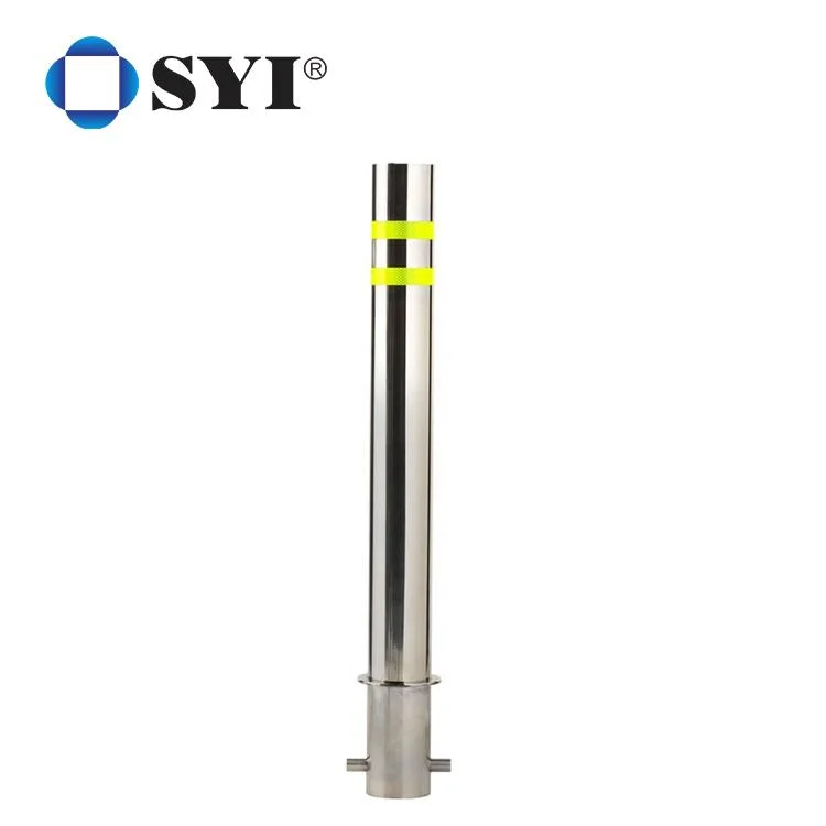 Round Flexible Safety Protection Metal Barrier Outdoor Street Removable Stainless Steel Security Road Traffic Bollard