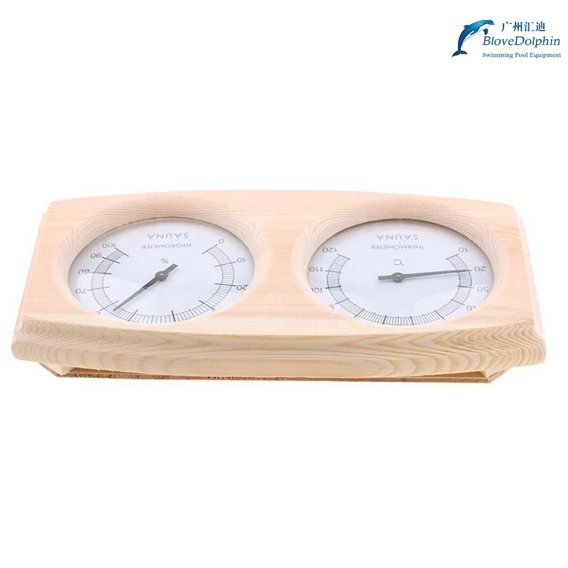 Sauna Thermohygrometer Wooden Mechanical Thermohygrometer Sauna Room Accessories