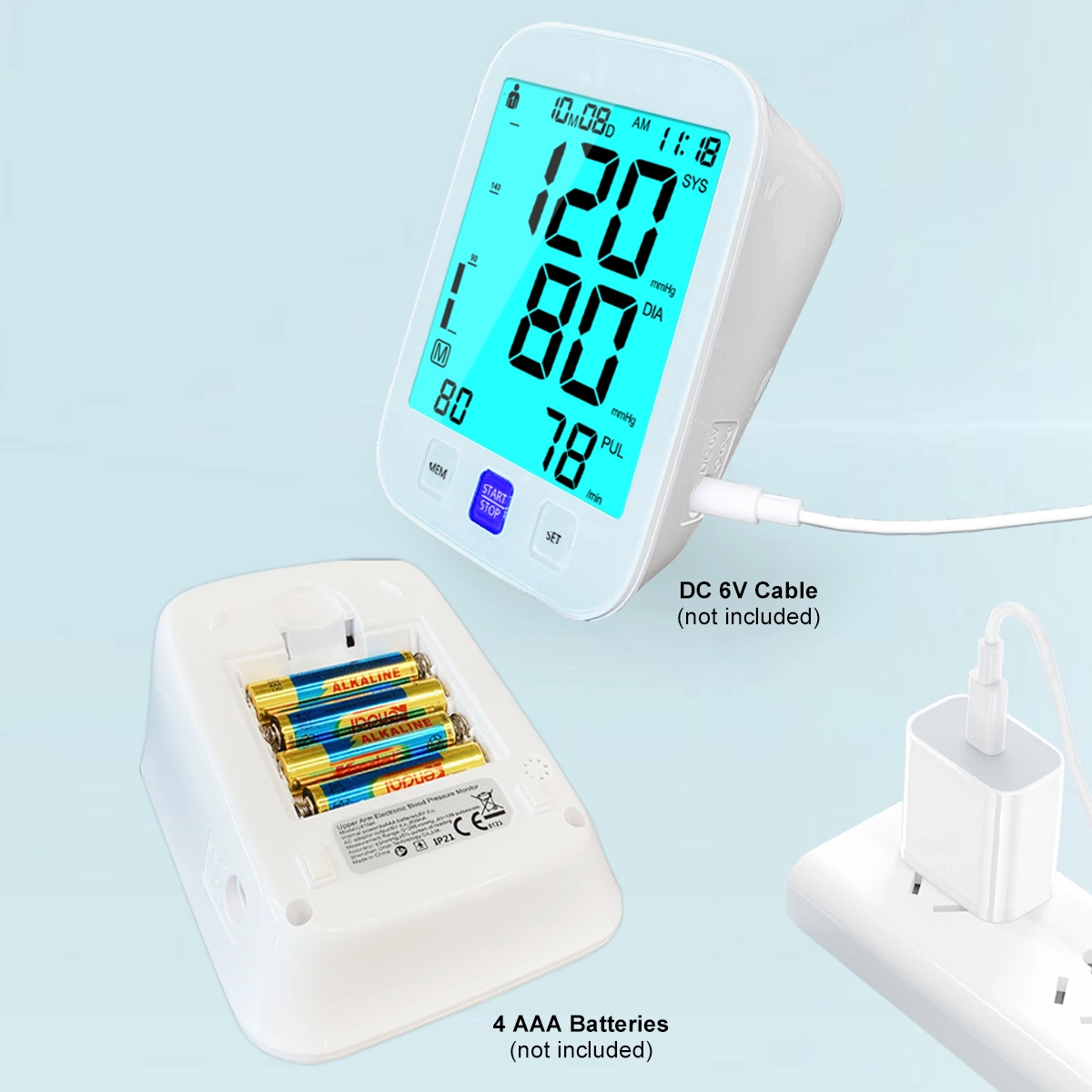 Medical Supply Digital Bp Machine Upper Arm Blood Pressure Monitor with CE/ISO Certificate