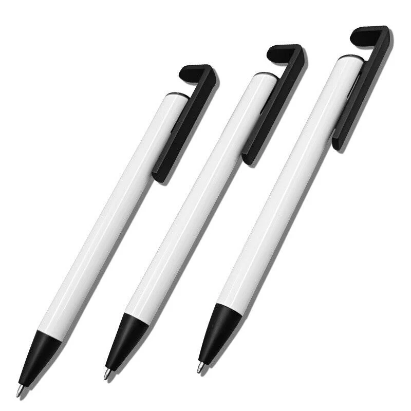 Stylos à sublimation stylo bille bille blanc Uni en acier inoxydable Avec impression du logo personnalisé