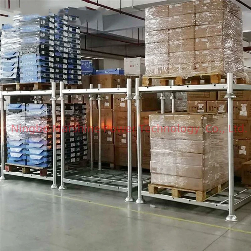 Welded Heavy Weight Warehouse Adjustable Portable Logistics Metal Tube Metal Steel Stackable Pallet