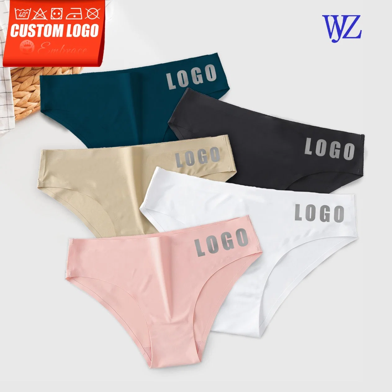 Customized & Printing Logo Womens Seamless Panty MID-Rise Brief