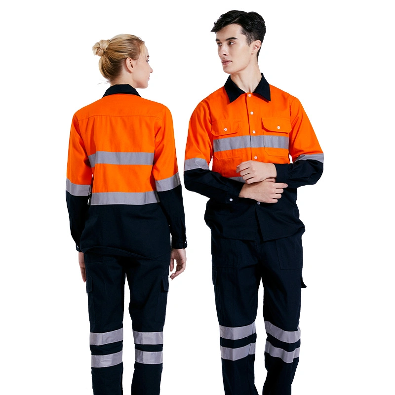 Factory Produce Hivis Engineering Painters Flameproof Waterproof Workwear with Reflective Stripes Uniform