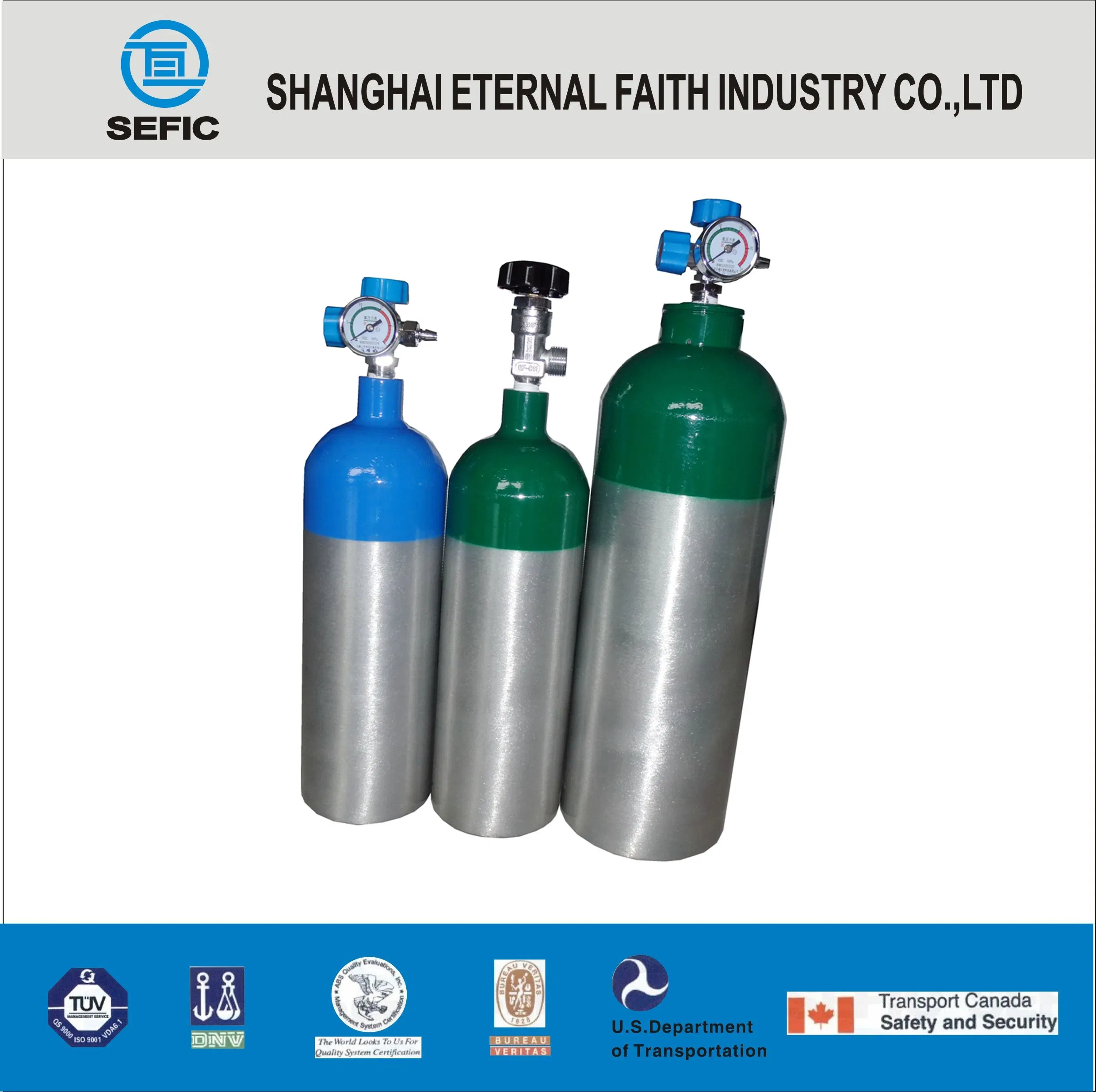 DOT Small Portable Medical Aluminum Oxygen Gas Cylinder