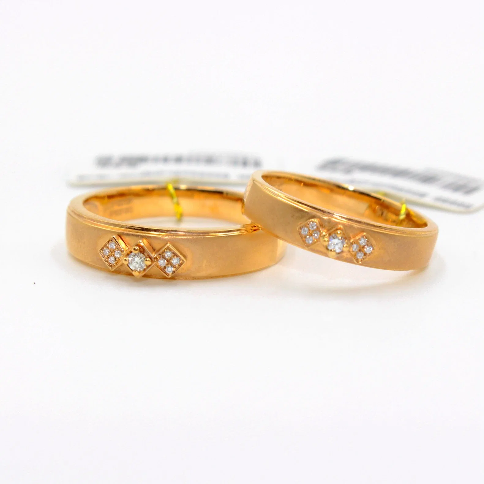 Fine Jewelry Women 14K 18K Yellow Gold Wedding Moissanite Diamond Rings