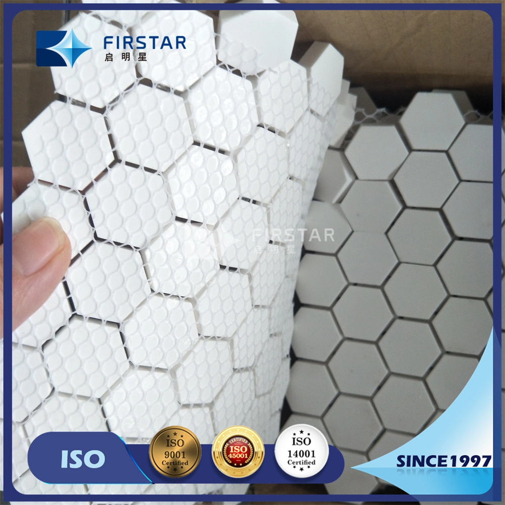 150*150mm Alumina Hexatile Mat on Mesh Backing for Metal Surface Wear Protection