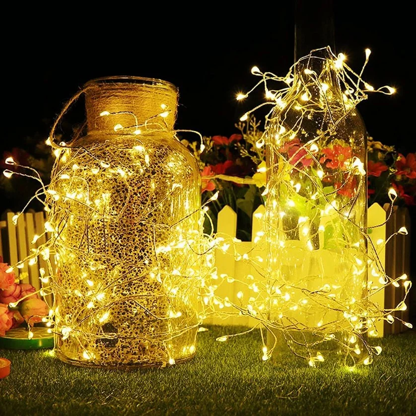 O Natal populares 6m 200L Controlador do adaptador Garland Firecracker LED luzes de seqüência de luzes de Natal para férias de decoração