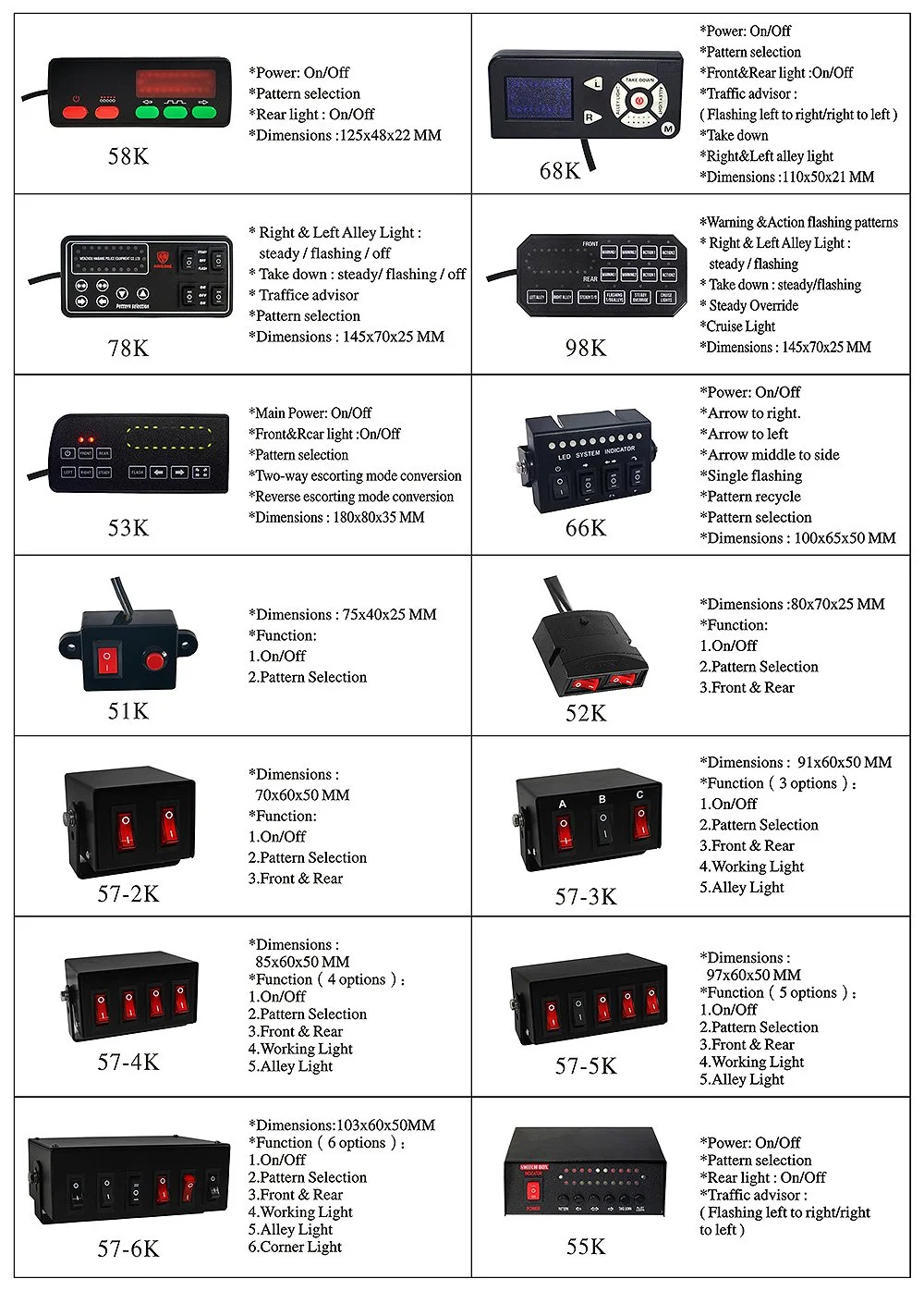 Haibang Tow Rescue Vehicle Truck Slim Tir 4 LED Warning Lightbar