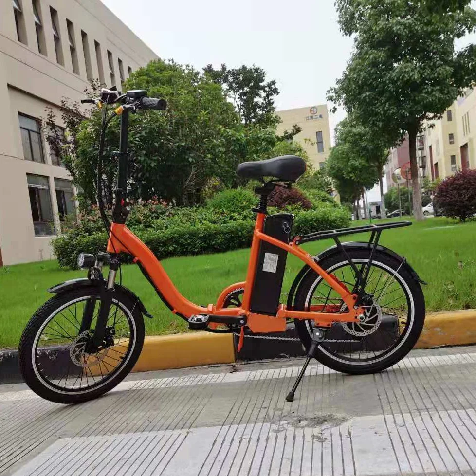 20"X2.125 Portable Electric City Bike 48V 350W Electric Folding Bike 45km/H Foldable Ebike with USB Charging Port for Adult