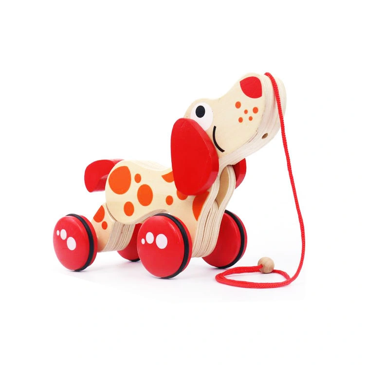 Wood Animals Pull String Toys