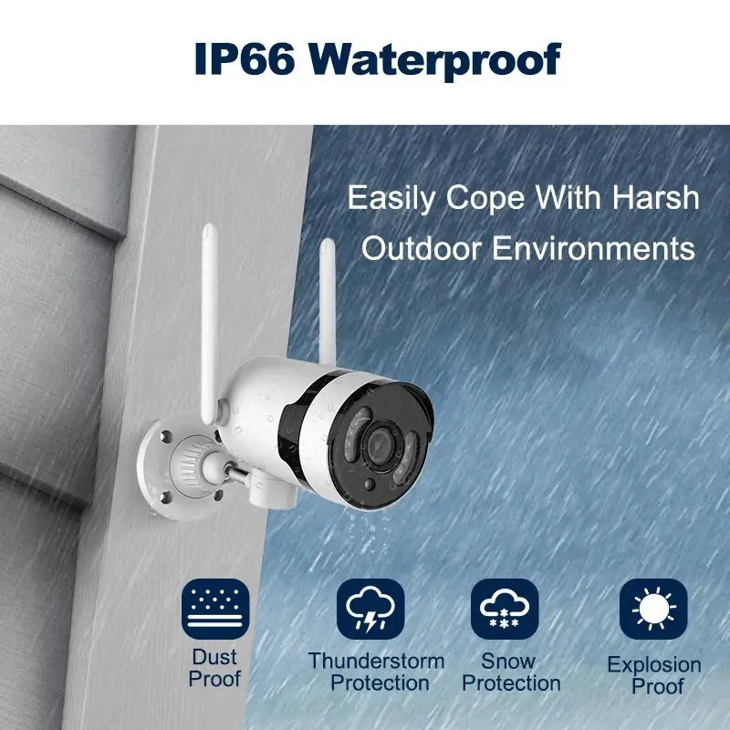 Eseecloud IP-PRO Home Surveillance 10 Pieces Outdoor Bullet Camera 3MP 5MP WiFi NVR Kits Wireless CCTV Camera Security System