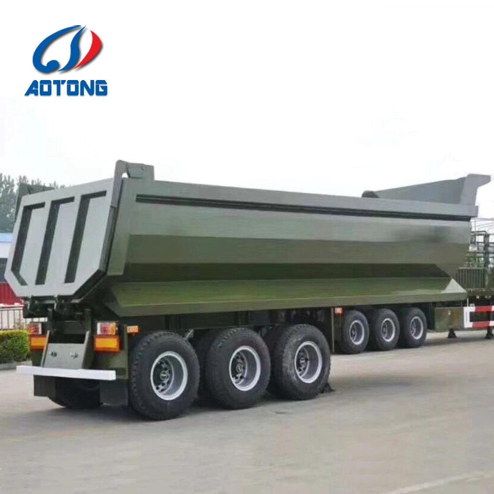 2 or 3 Axles Tipper Cargo Truck Trailer Sand Rock Coal Transport Tipping Trailer Tri Axles 50-80tons Side Dump Tipper Semi Trailer