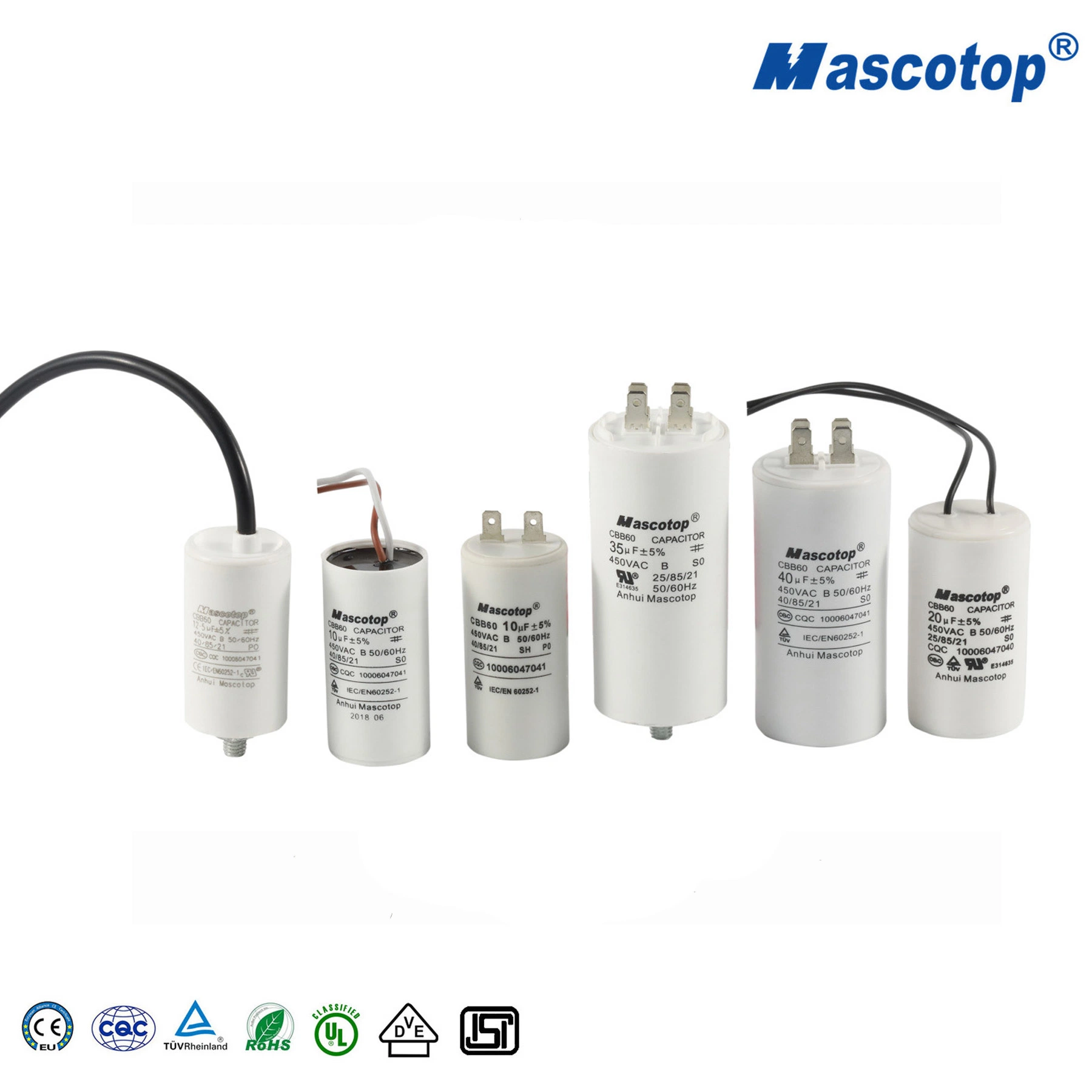 370-450V Power Mascotop 50PCS /Carton 1-100UF China Run Capacitor Cbb60