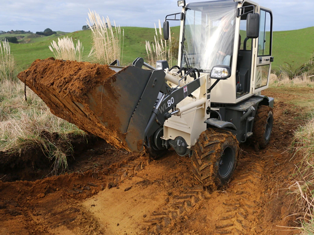 4WD Mini Jn908 800kg Wheel Loader