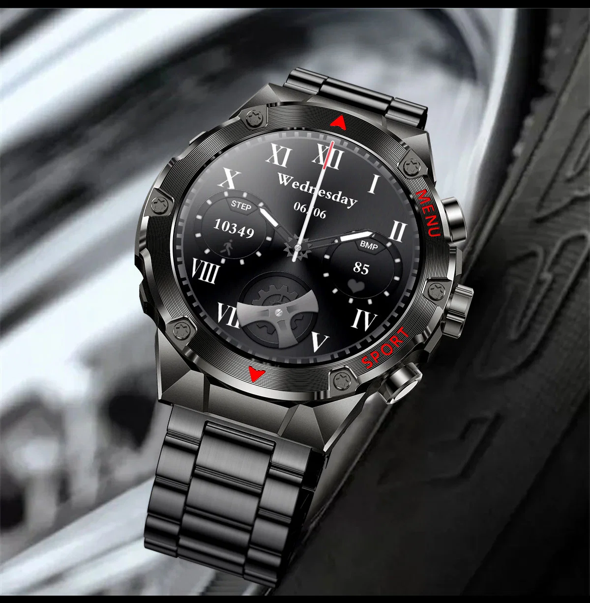 2023 Новый Приезд роскошный Dafit круглый 1.43" AMOLED-дисплей металл Смарт-часы для мужчин Android мобильный телефон iOS