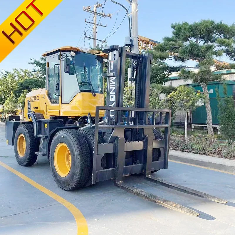 China usou carro elevador Diesel 10ton elevação 4.5m fora de estrada carro elevador Carro elevador todo-o-terreno