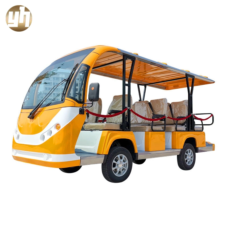 Tour Tourist Airport Resort Villa Shuttle Bus Tour Car 11 Seater Electric Sightseeing Car Electric Office Bus Customized Tourist Sightseeing Buggy Vehicle