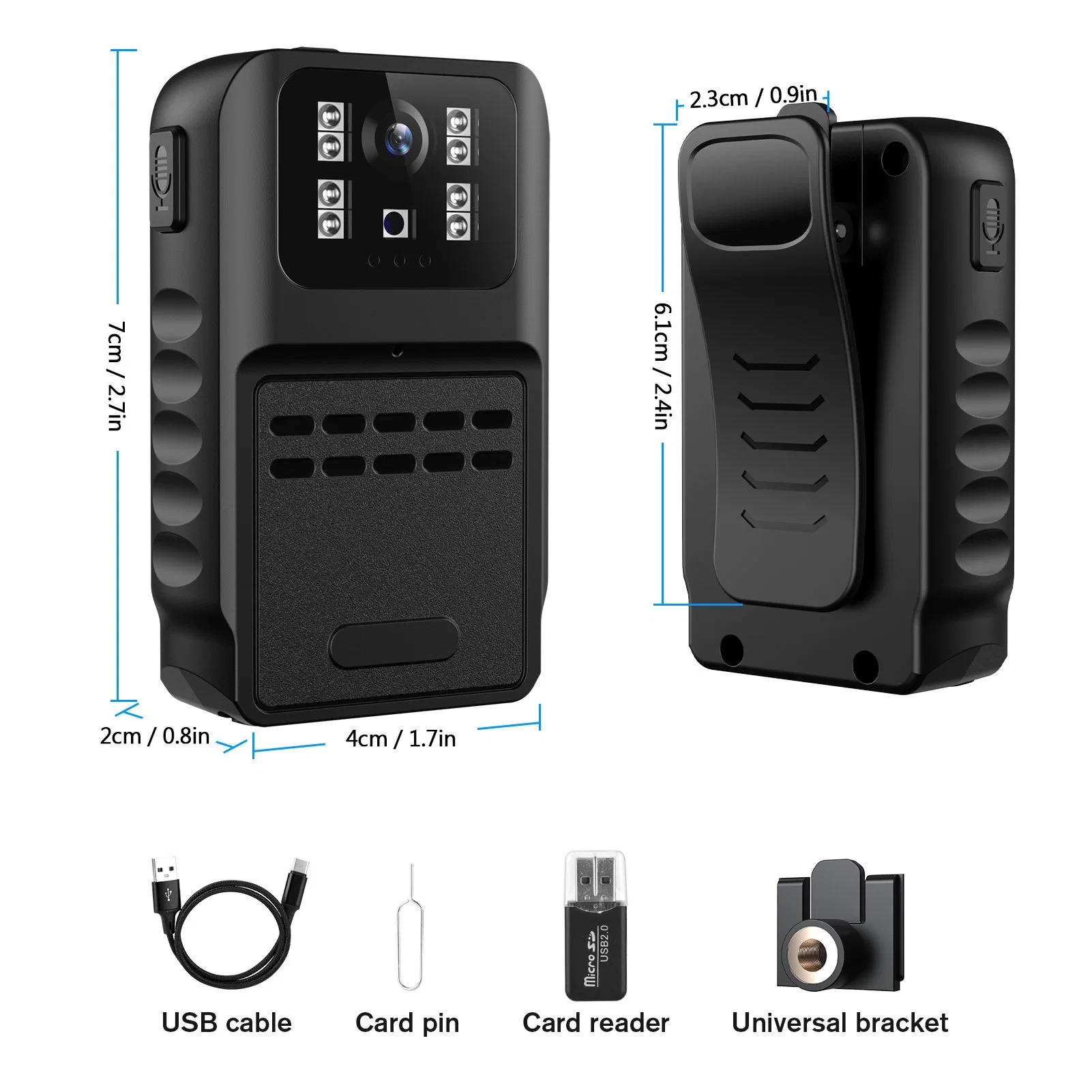 Nouveau NTK Polic Body Camera avec Audio Night Vision portable étanche porté caméra, Premium Cam Ks880