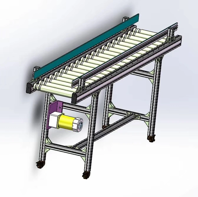 Fabricante de cintas transportadoras de rodillos de acero al carbono, cinta transportadora de transmisión cruzada, cinta transportadora de descarga, línea de ensamblaje de contenedores para computadoras.