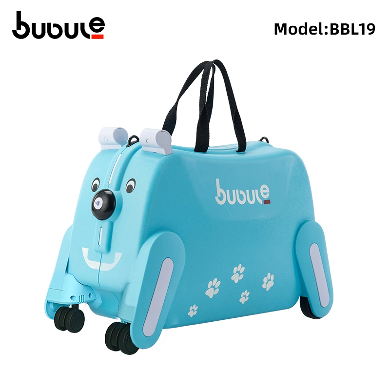 Bubule PP Material Children Ride on Suitcase Safe Quality Animal Style Kids Wheeled Luggage