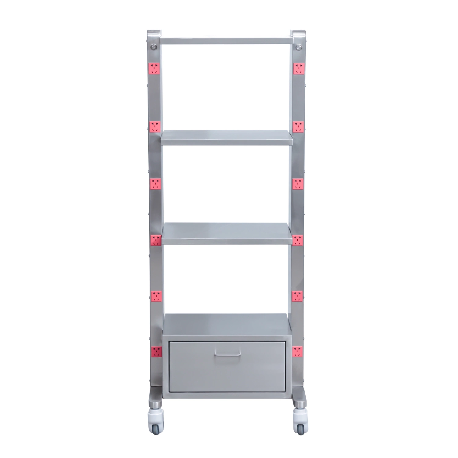 Multi-Function Mobile Hospital Clinic Medical Furniture Plastic Emergency Trolley