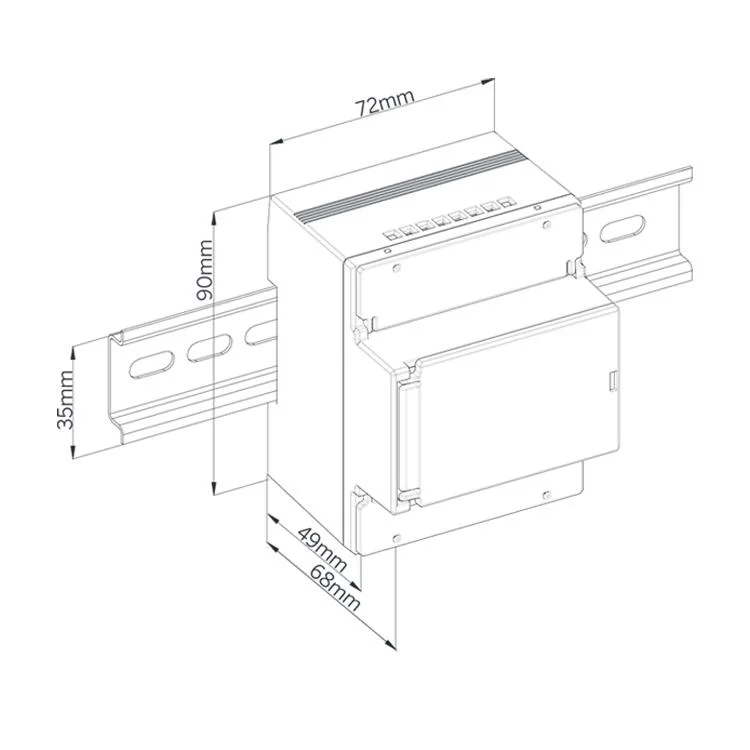 PMC-230 DIN Rail Self-Powered Single-Phase Multifunction Meter for Electricity Power Measurement with internal UC3 Disconnect Relay