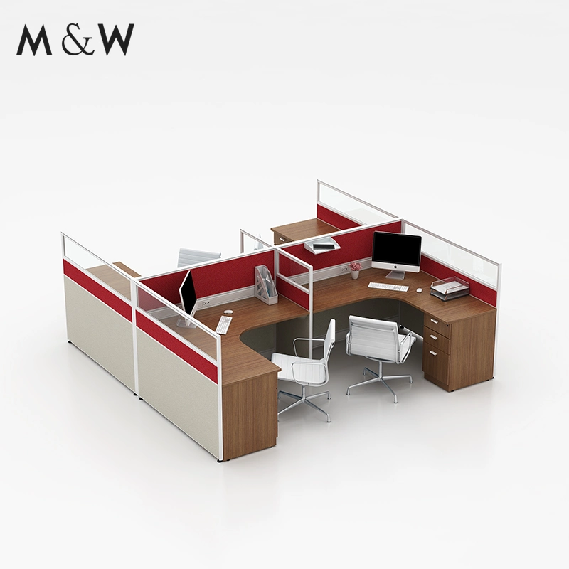 Fashion Aluminium Table Desk Partitions Cubicles Furniture Computer Open Work Space Office Workstation