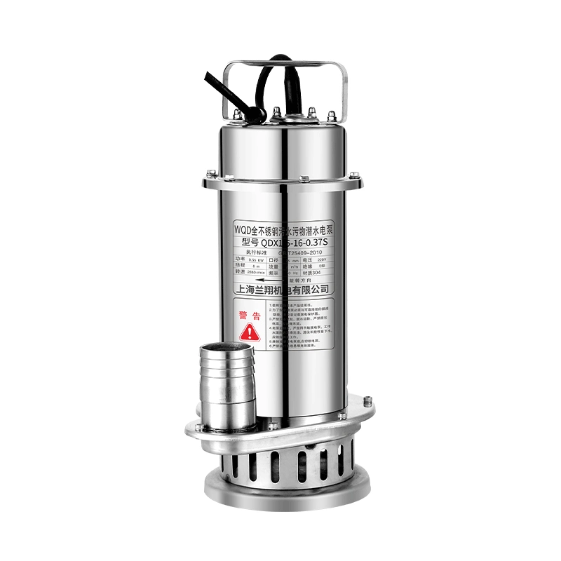 370W Full Stainless Steel Sewage Submersible Chemical Pump with Corrosion Resistant