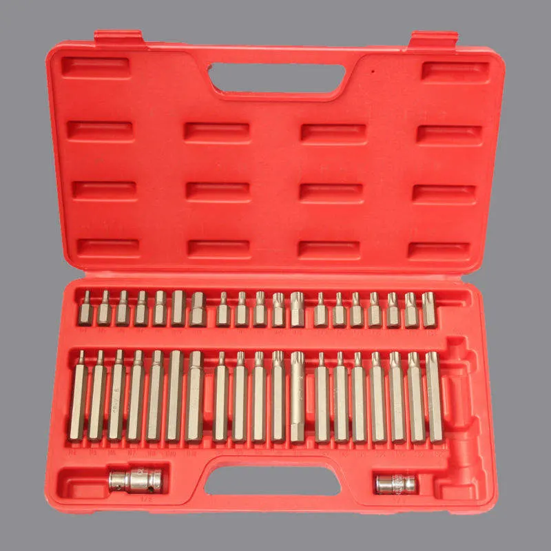 40 piezas Juego de Puntas Torx XZN Puntas de Vaso Hexagonal