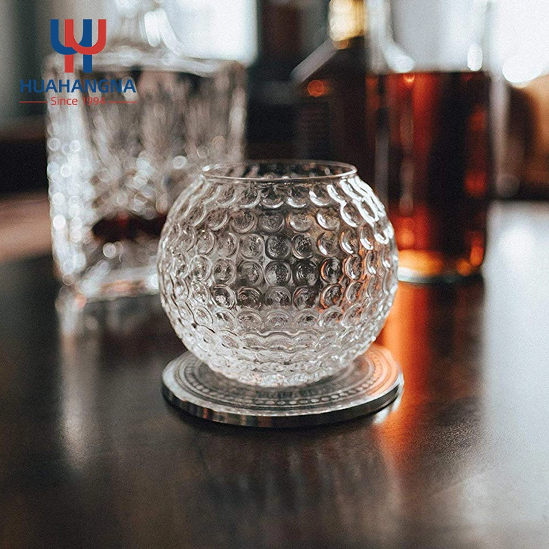 Wholesale/Supplier Amazon Hot Sale Unique Funnuy 10oz Glass Golf Whiskey Glasses for Rum Cocktail Vodka Whisky