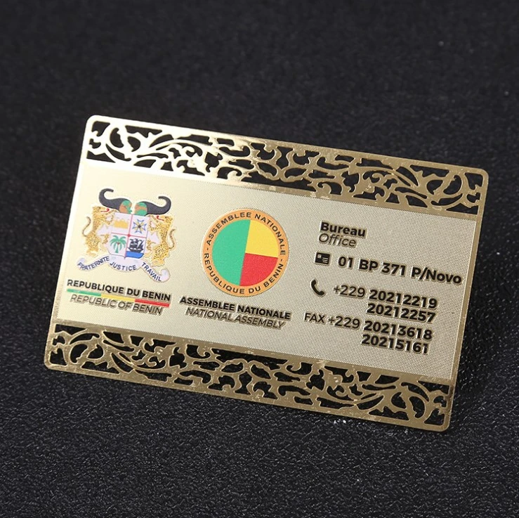 Fabricación Tarjetas de metal personalizadas Mayoreo Brass Tarjeta de Nombre de Negocio