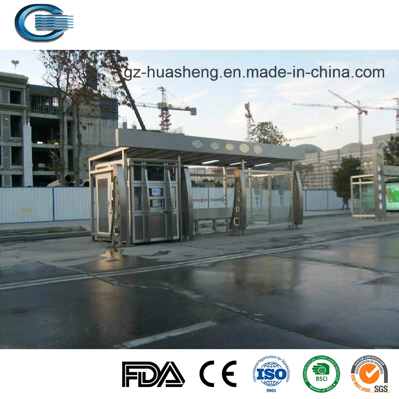 Piscina Huasheng Paragem de Autocarro abrigos China Rodoviária Publicidade Shelter Fornecedor Qualidade Alta Piscina Paragem de Autocarro abrigos para venda com bancada