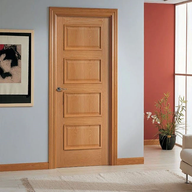 Prima Latest Design Modern Bedroom Door Solid Wood Door Interior Wooden Doors for House