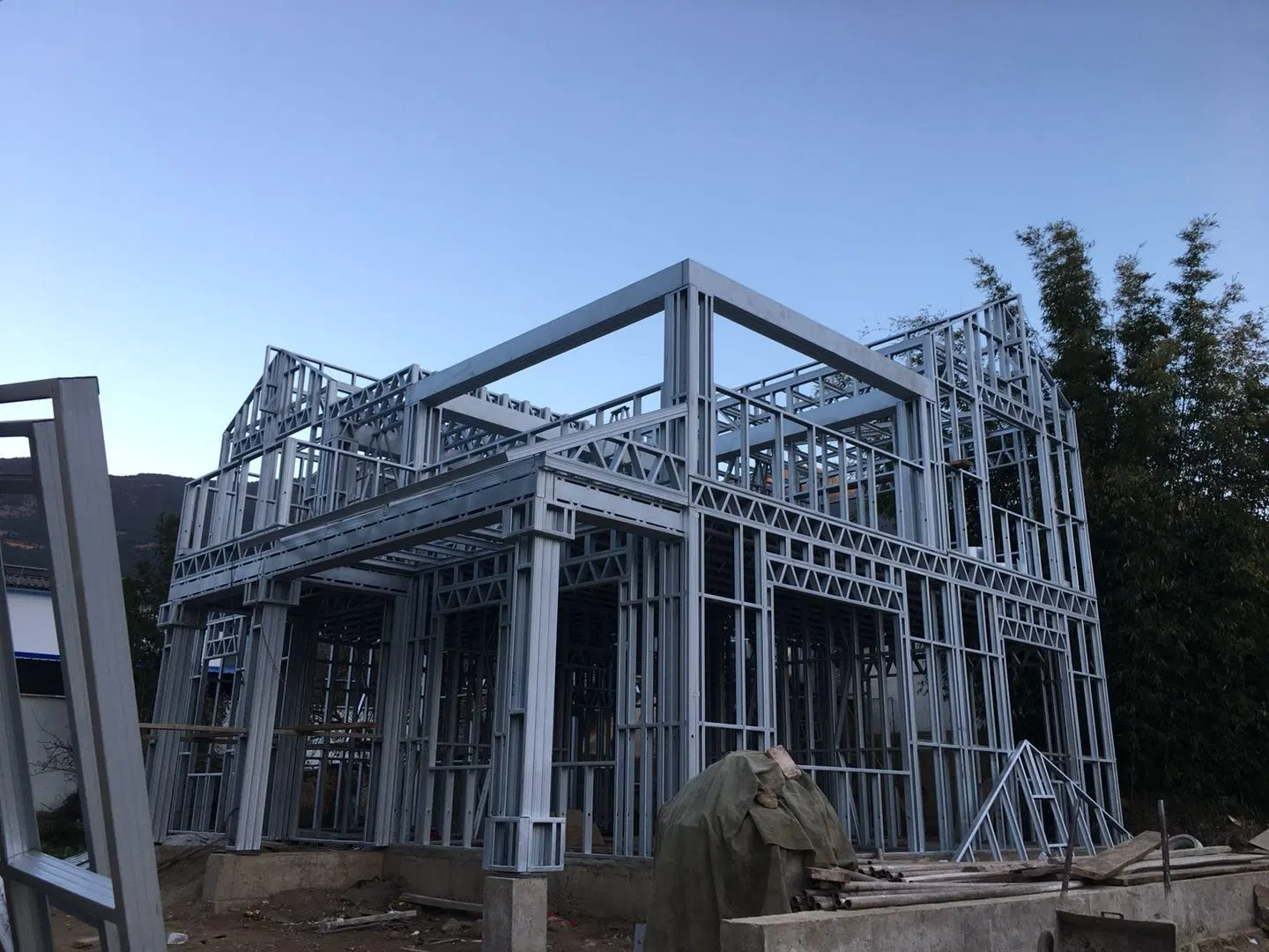 Customized Steel Frame Structure Single-Family, Conjoined Villas