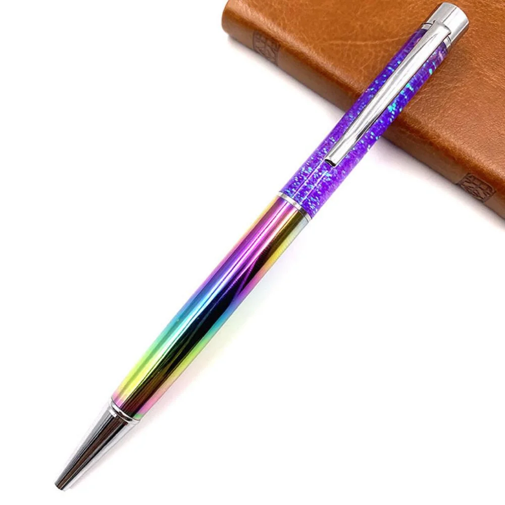 Bling Metal Bolígrafo bolígrafo Bolígrafo de tinta negra fina suministros de oficina