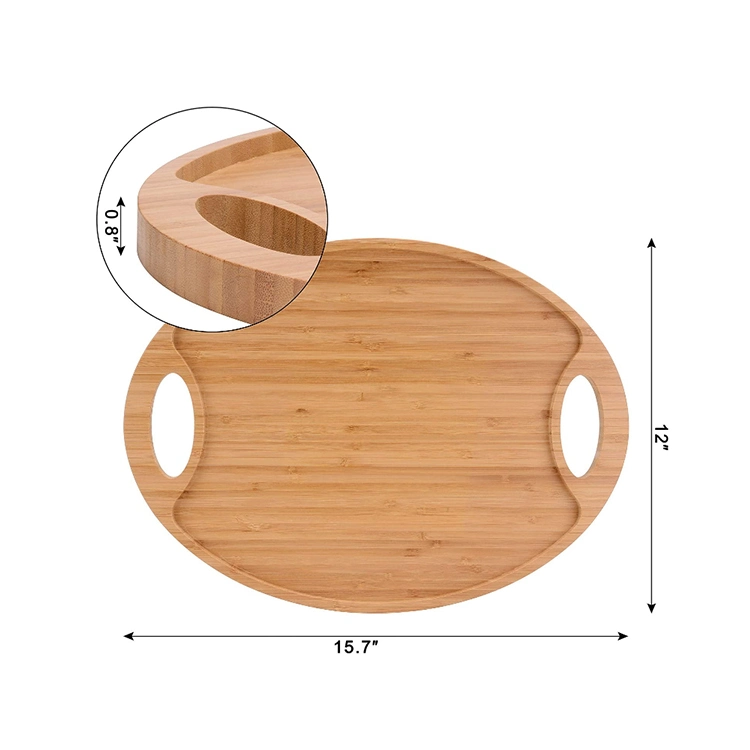 Großhandel Custom Bambus Holz Runde Servierschalen